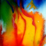 Exclusief abstract glaskunstwerk voor wand 'danseres' - Karbownik - BxH 60x80 cm € 549,-