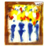 Modern glaswerk voor de wand 'Saamhorigheid, voor een kleurrijke wereld' BxH 40x45 cm € 289,-