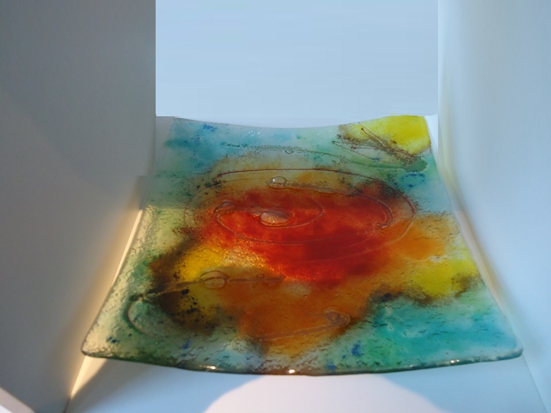 glas kunst design schaal